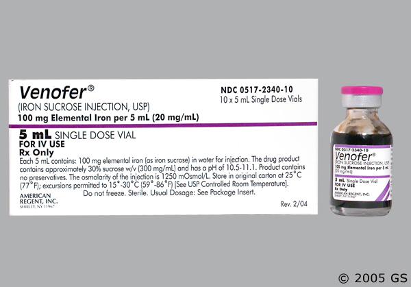 Venofer (iron sucrose): Uses, Side Effects, Dosage & Reviews