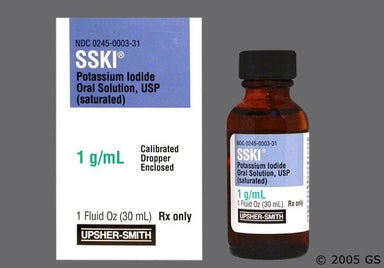 Colorless Not applicable - SSKI 1g/mL Solution