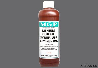 Colorless Not applicable - Lithium Citrate 8mEq/5ml Solution
