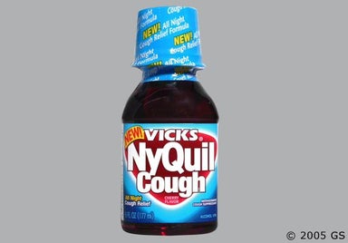 Red Not applicable - Vicks NyQuil Cough 15mg-6.25mg/15ml Solution (Cherry)