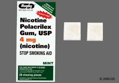 tan square - Nicotine Polacrilex 4mg Chewing Gum Refill (Mint)