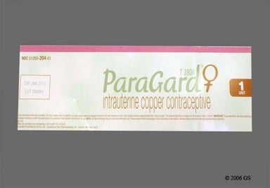 ParaGard T380A Intrauterine Copper Contraceptive