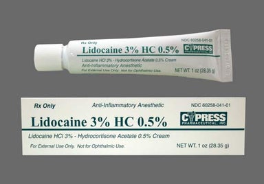 White Not applicable - Lidocaine Hydrochloride/Hydrocortisone Acetate 3%-0.5% Topical Cream