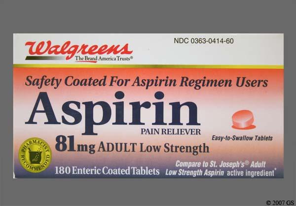 Generic aspirin 81 mg