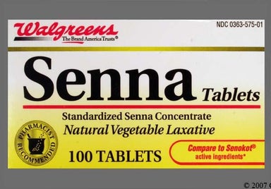 Brown Round K 59 - Walgreens Senna 8.6mg Tablet