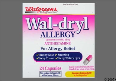 Pink And White 44-107 44-107 - Wal-dryl Allergy 25mg Capsule