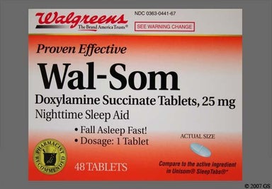 blue oblong - Wal-Som 25mg Tablet