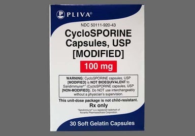 White Capsule SL 20 - Cyclosporine (modified) 100mg Capsule