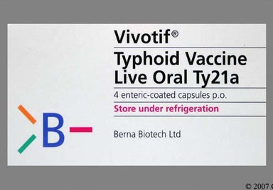 Pink, White Capsule - Vivotif Typhoid Oral Vaccine