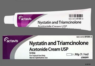 Yellow Not applicable - Nystatin/Triamcinolone Acetonide 100000unit/g-0.1% Topical Cream