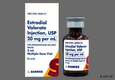 Yellow Not applicable - Estradiol Valerate 20mg/ml in Oil for Injection