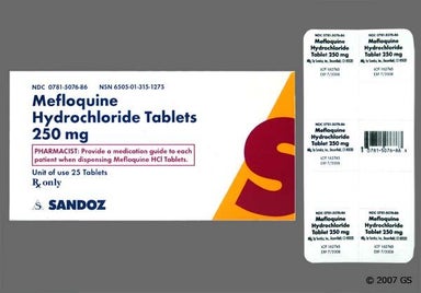 White Round GP 118 - Mefloquine Hydrochloride 250mg Tablet