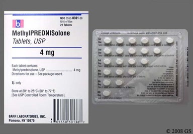 White Oval dp 301 - Methylprednisolone 4mg Tablet