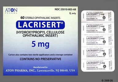Oblong - Lacrisert 5mg Ophthalmic Insert