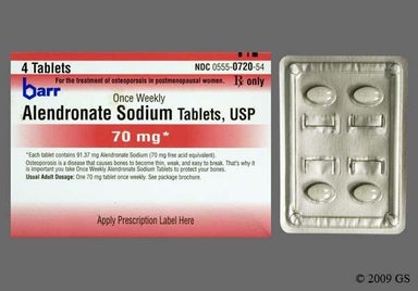 White Oval b 70 - Alendronate Sodium 70mg Tablet