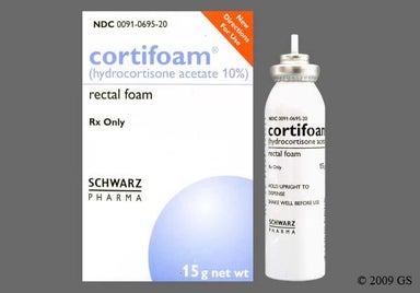 White Not applicable - Cortifoam 10% Rectal Foam