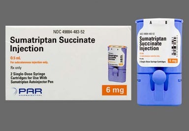 Colorless Not applicable - Sumatriptan Succinate 6mg/0.5ml Solution for Injection (Refill)