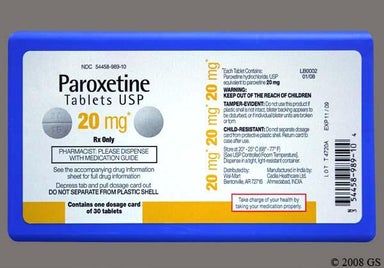 White Round ZC 16 - Paroxetine Hydrochloride 20mg Tablet