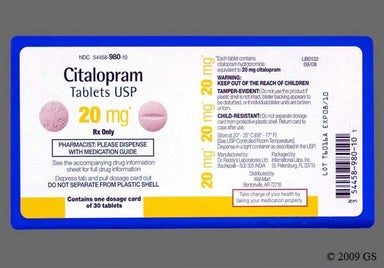 Pink Round RDY 343 - Citalopram Hydrobromide 20mg Tablet