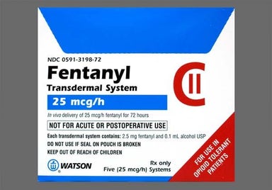 Rectangular - Fentanyl 25mcg/hr Transdermal Patch