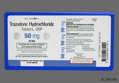 White Round APO T50 - Trazodone Hydrochloride 50mg Tablet