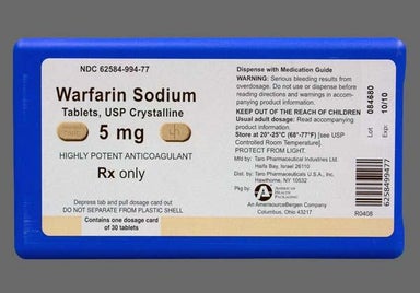 Peach Oblong WARFARIN TARO - Warfarin Sodium 5mg Tablet