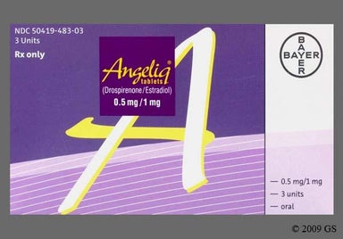 Pink Round Ck - Angeliq 0.5mg-1mg Tablet