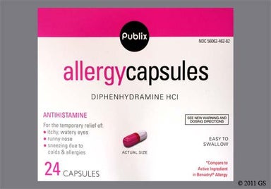 Pink And White L462 L462 - Publix Allergy 25mg Capsule
