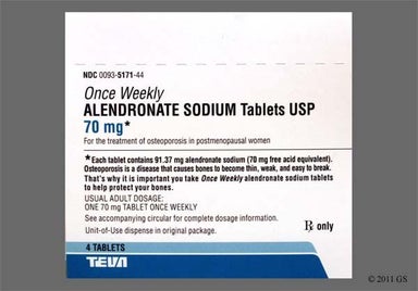 White Rectangular 5171 - Alendronate Sodium 70mg Tablet