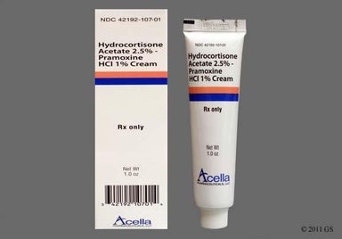 White Not applicable - Hydrocortisone Acetate/Pramoxine Hydrochloride 2.5%-1% Topical Cream