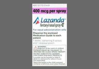 Colorless Not applicable - Lazanda 400mcg/actuation Nasal Spray