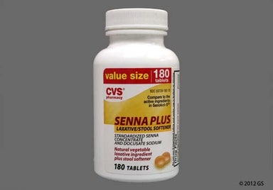 Peach Round - CVS Senna Plus 50mg-8.6mg Tablet