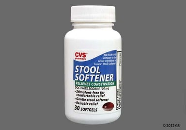 Red, White Capsule - CVS Stool Softener 100mg Softgel