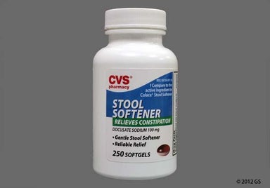 Red, White Capsule - CVS Stool Softener 100mg Softgel