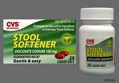 Red Capsule P51 - CVS Stool Softener 100mg Liquid Gels