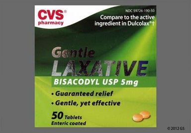 Orange Round TCL 003 - CVS Gentle Laxative 5mg Enteric Coated Tablet