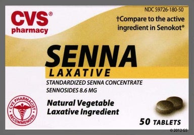 Brown Round - CVS Senna 8.6mg Laxative Tablet