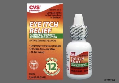 Colorless Not applicable - CVS Eye Itch Relief 0.025% Ophthalmic Solution