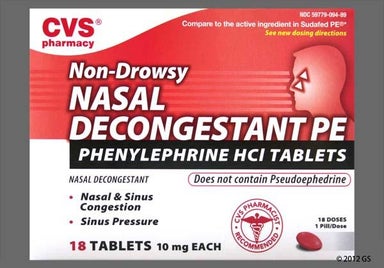 Red Round L7 - CVS Nasal Decongestant PE 10mg Tablet