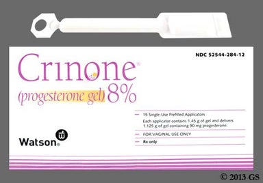 White Not applicable - Crinone 8% Vaginal Gel