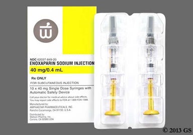 Yellow Not applicable - Enoxaparin Sodium 40mg/0.4ml Solution for Injection