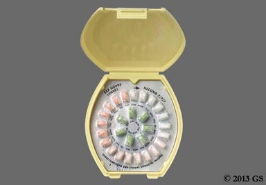 Green Round WATSON - Necon 7/7/7 28-Day Tablet