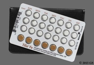 Brown Round WATSON 075 - Tilia Fe 28-Day Tablet