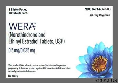 White Round P And N - WERA 28-Day 0.5mg-0.035mg Tablet