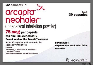 Capsule IDL 75 LOGO - Arcapta Neohaler 75mcg Powder for Inhalation