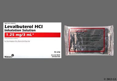 Colorless Not applicable - Levalbuterol Hydrochloride 1.25mg/3mL Solution for Inhalation