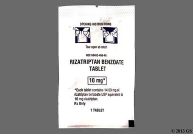 Red-brown Round 466 - Rizatriptan Benzoate 10mg Tablet