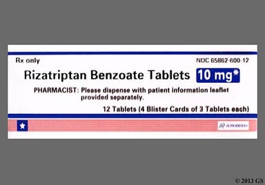 Pink Round 14 And X - Rizatriptan Benzoate 10mg Tablet
