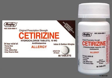 White Round IP 46 - Cetirizine Hydrochloride 10mg Tablet