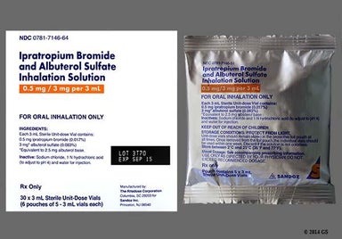 Colorless Not applicable - Ipratropium Bromide/Albuterol Sulfate 0.5mg-3mg/3ml Solution for Inhalation